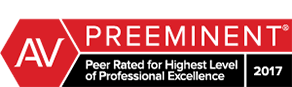 AV Preeminent | Peer Rated for Highest Level of Professional Excellence 2017